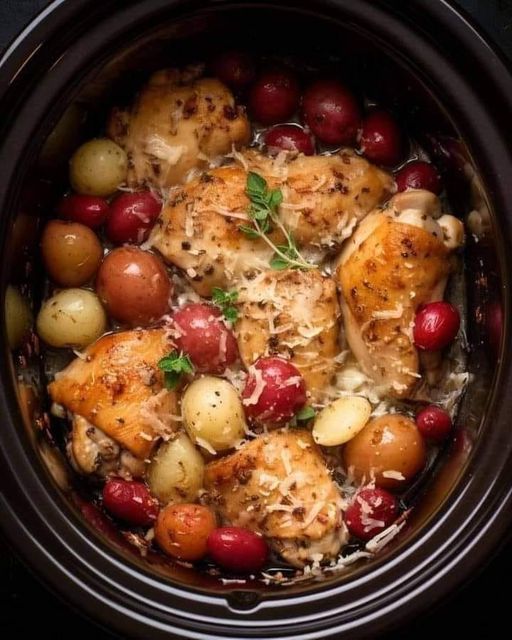 Slow Cooker Garlic Parmesan Chicken