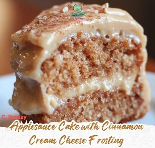 Applesauce Cake with Cinnamon Cream Cheese Frosting